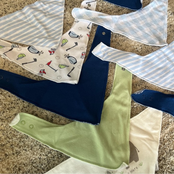 Bundle of 9 baby bib bandanas NWOT - Picture 2 of 3